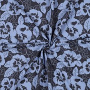 JERSEY MELANGE FLOWERS INDIGO MELANGE (thumbnail) #2