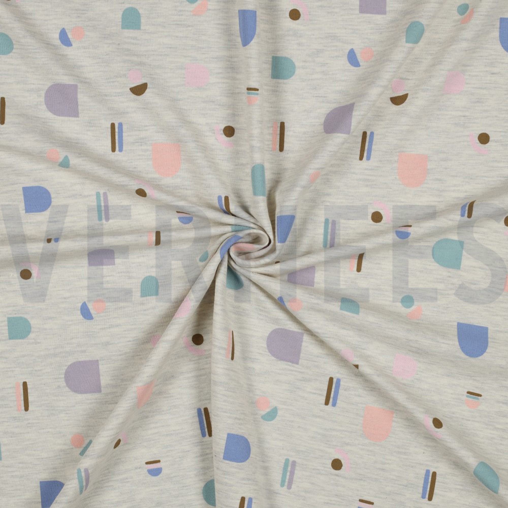 JERSEY MELANGE ABSTRACT ECRU MELANGE (high resolution) #2
