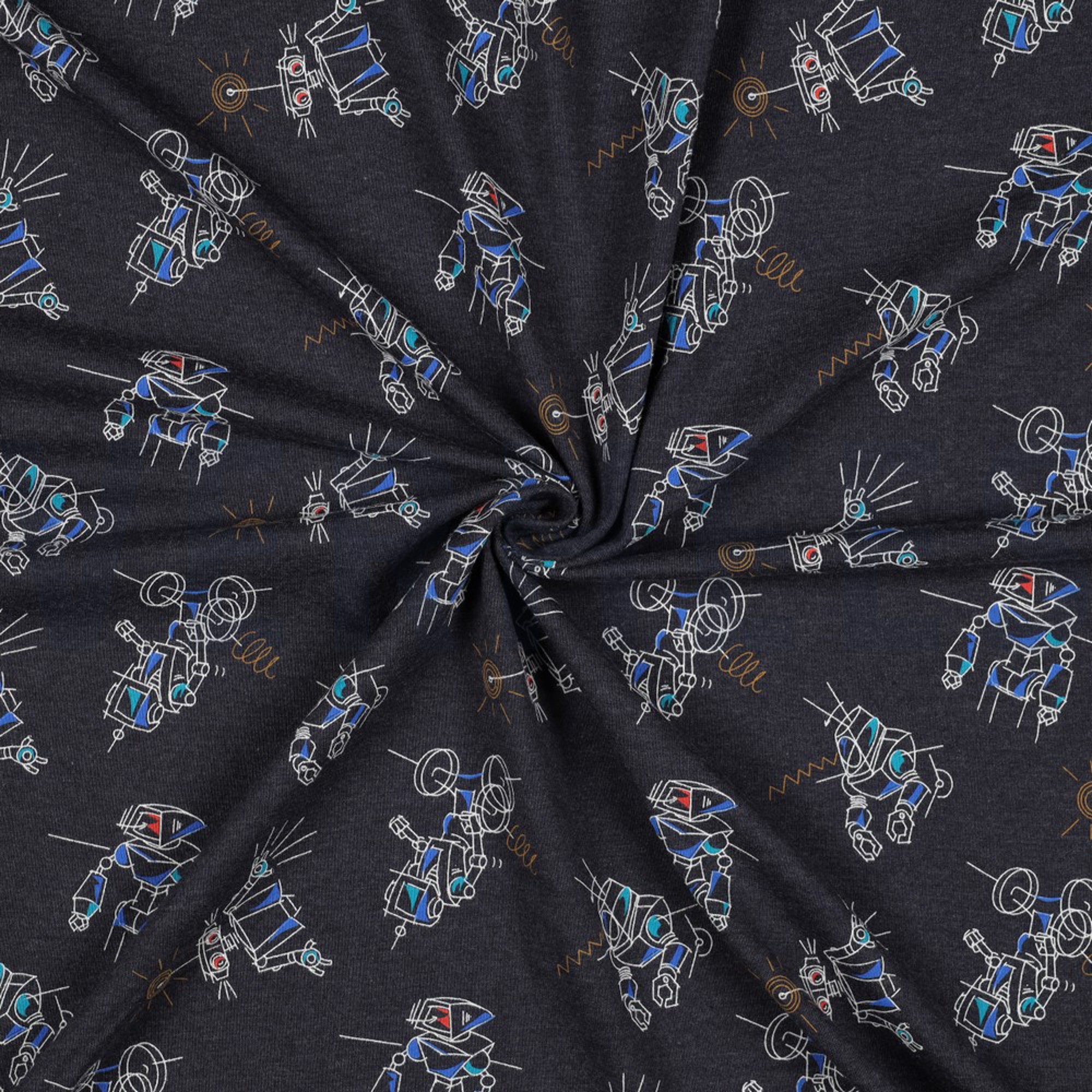 JERSEY MELANGE ROBOTS INDIGO MELANGE (high resolution) #2