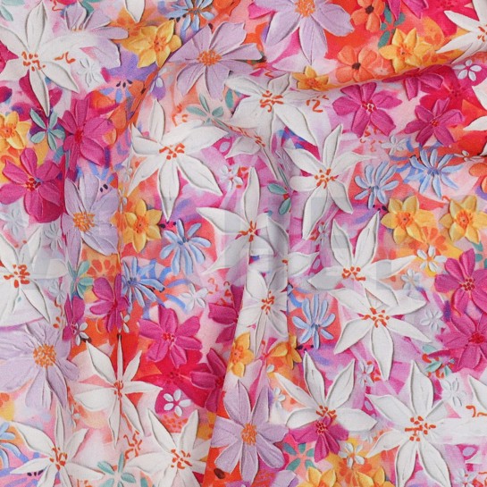 VISKOSE RADIANCE DIGITAL BLUMEN FUCHSIE #7