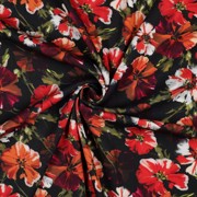 ROSELLA STRETCH DIGITAL FLOWERS BLACK (thumbnail) #2