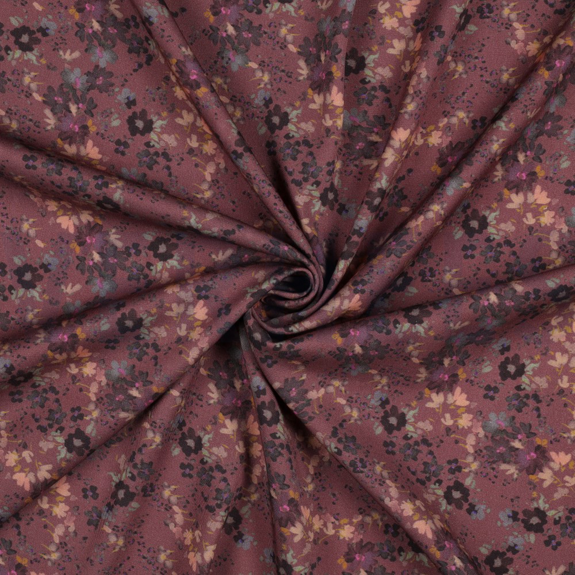 ROSELLA STRETCH DIGITAL FLOWERS ROSEWOOD (high resolution) #2