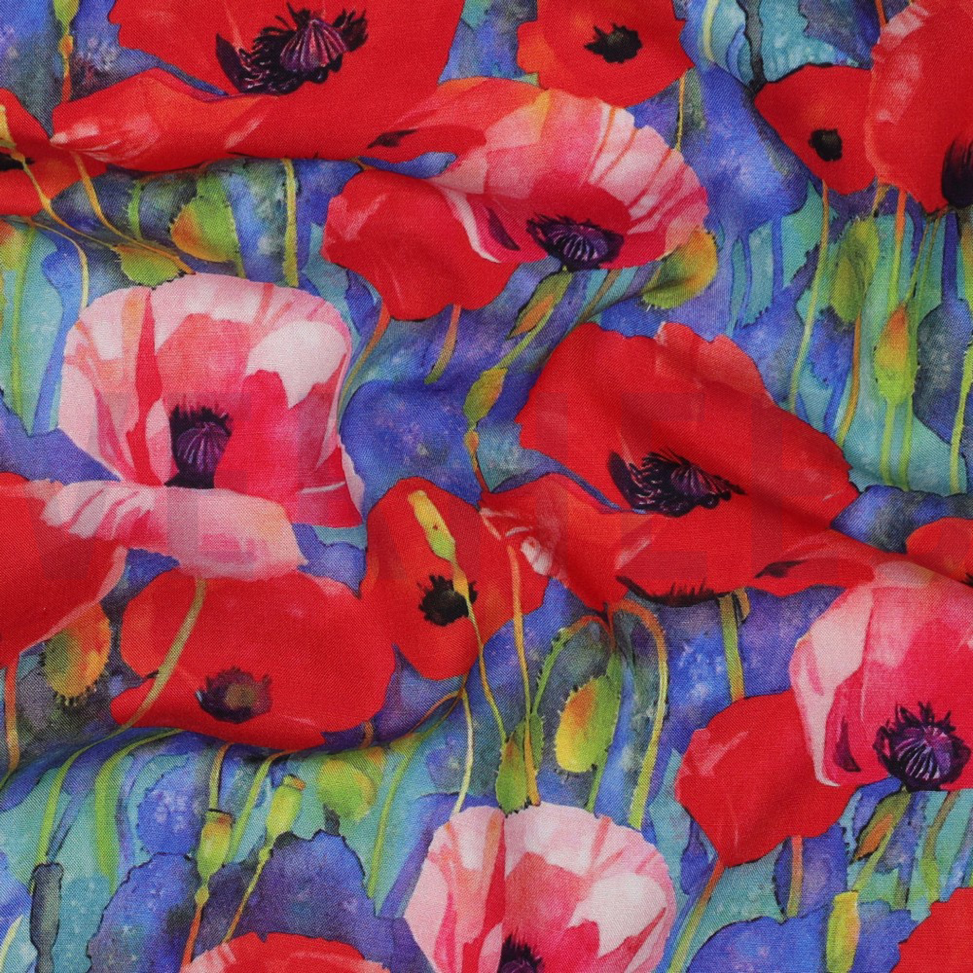RADIANCE DIGITAL POPPIES COBALT (high resolution) #2