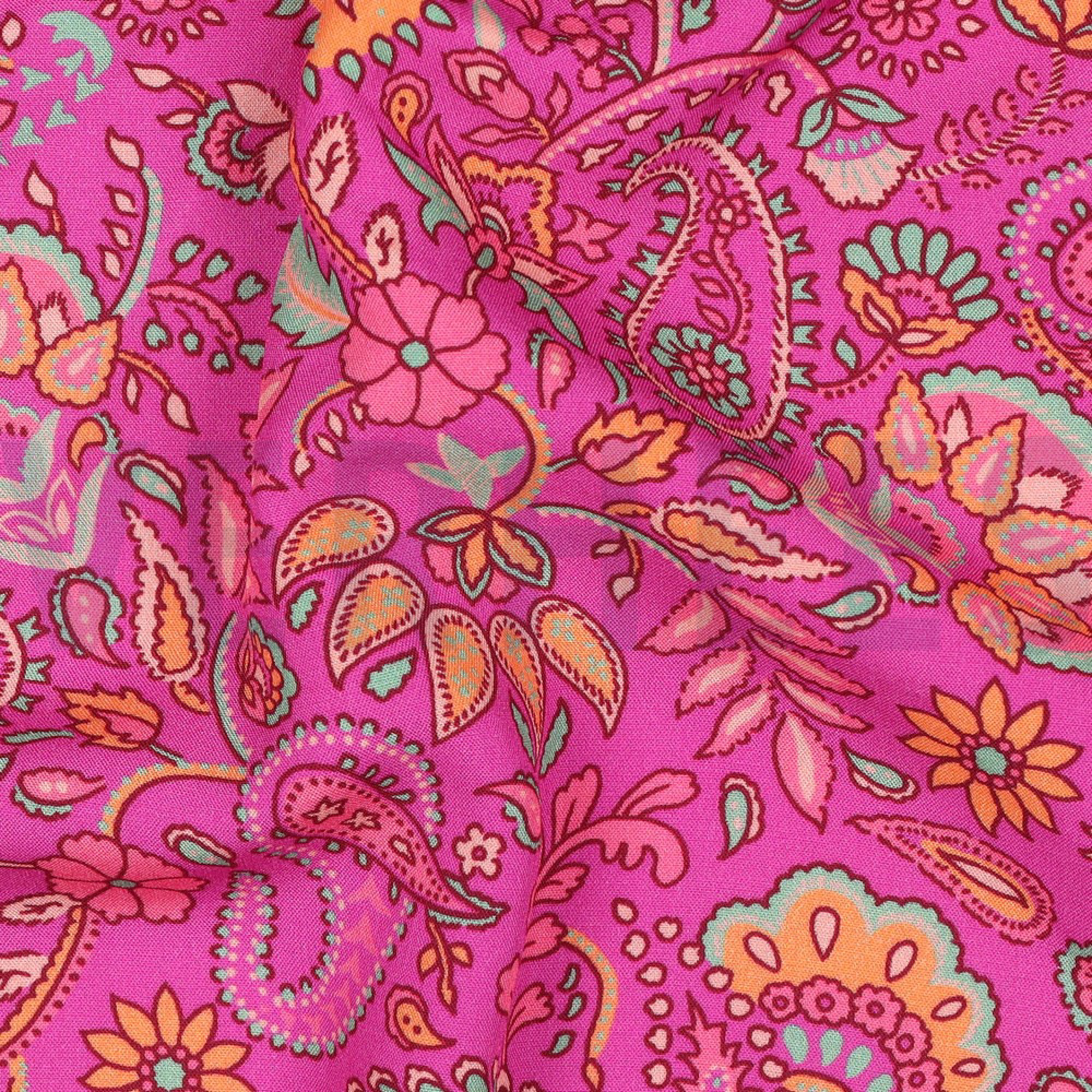LENZING ECOVERO DIGITAL PAISLEY FUCHSIA (high resolution) #2