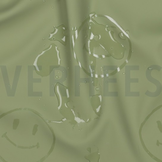 RAINCOAT HAPPY FACES ARMY GREEN #7
