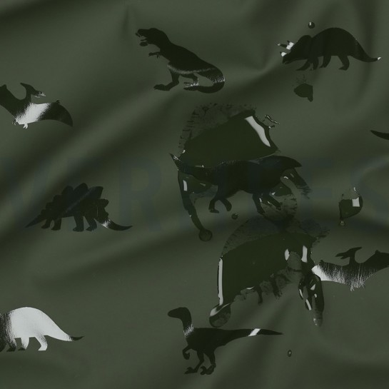 RAINCOAT DINOSAURS DARK GREEN #7