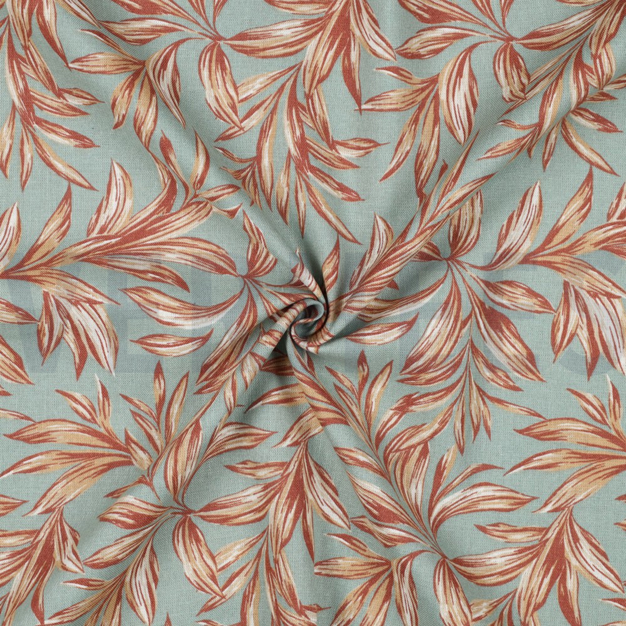 LINEN VISCOSE WASHED LEAVES OLD GREEN (high resolution) #2
