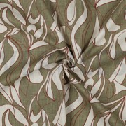 LINEN WASHED ABSTRACT OLIVE (thumbnail) #2