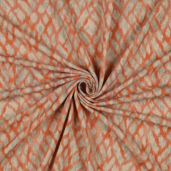 LEINEN JERSEY DIGITAL ANIMAL SKIN APRIKOSE #7