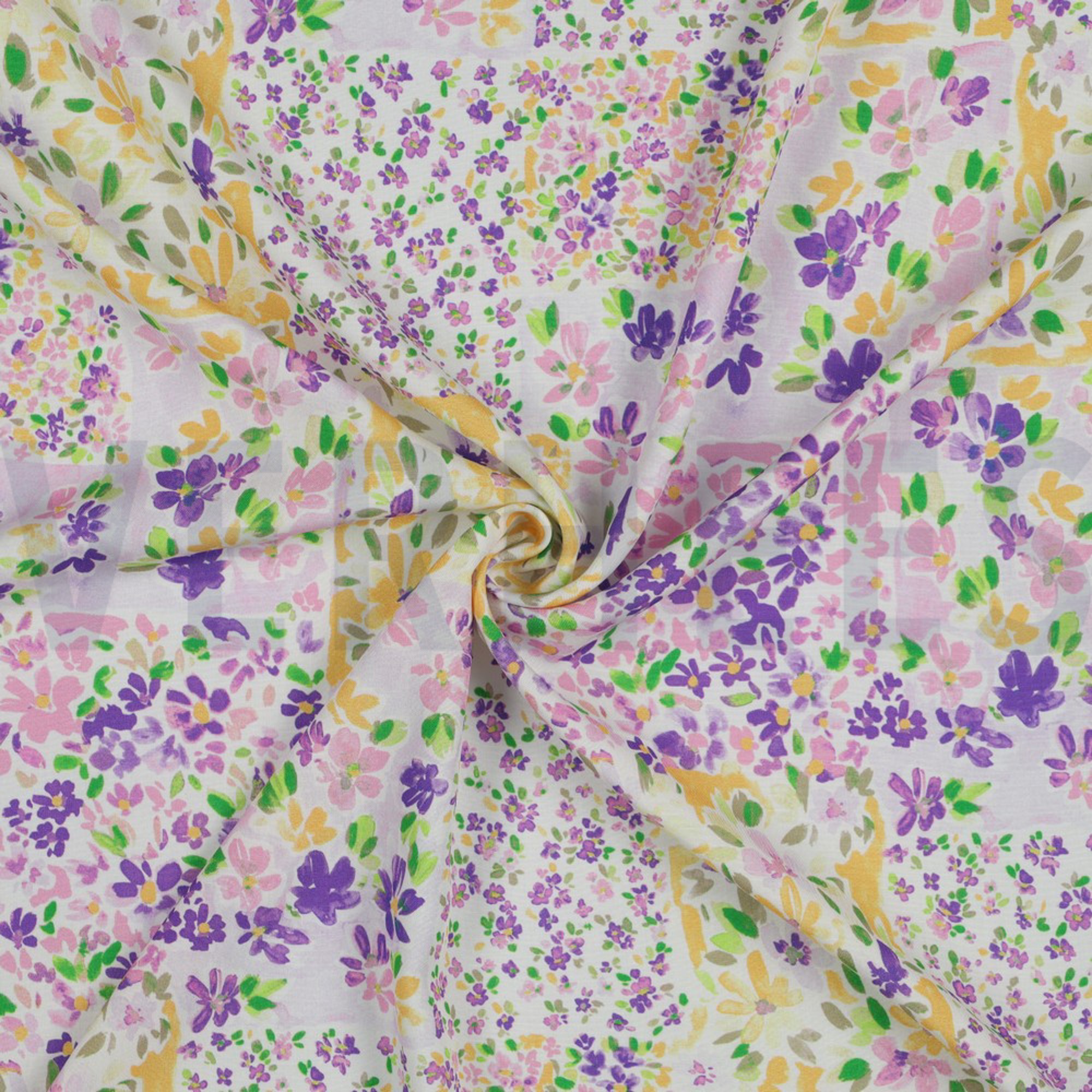 RADIANCE DIGITAL PATCHWORK FLOWERS GRAPE / LEMON (high resolution) #2