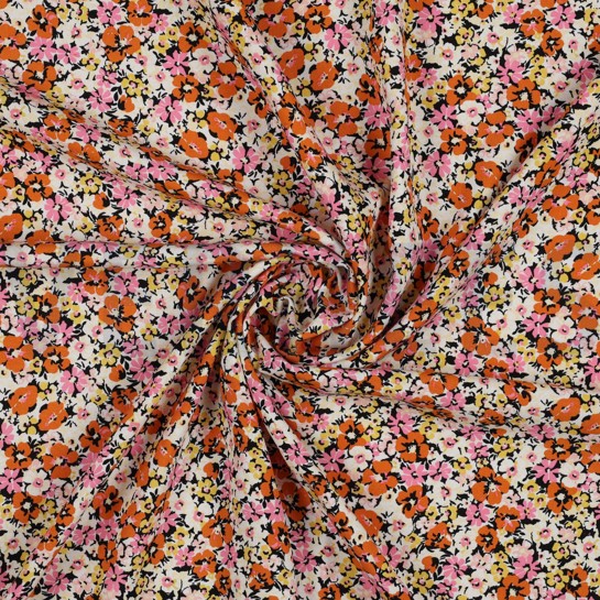 VISCOSE RADIANCE FLOWERS ORANGE #7