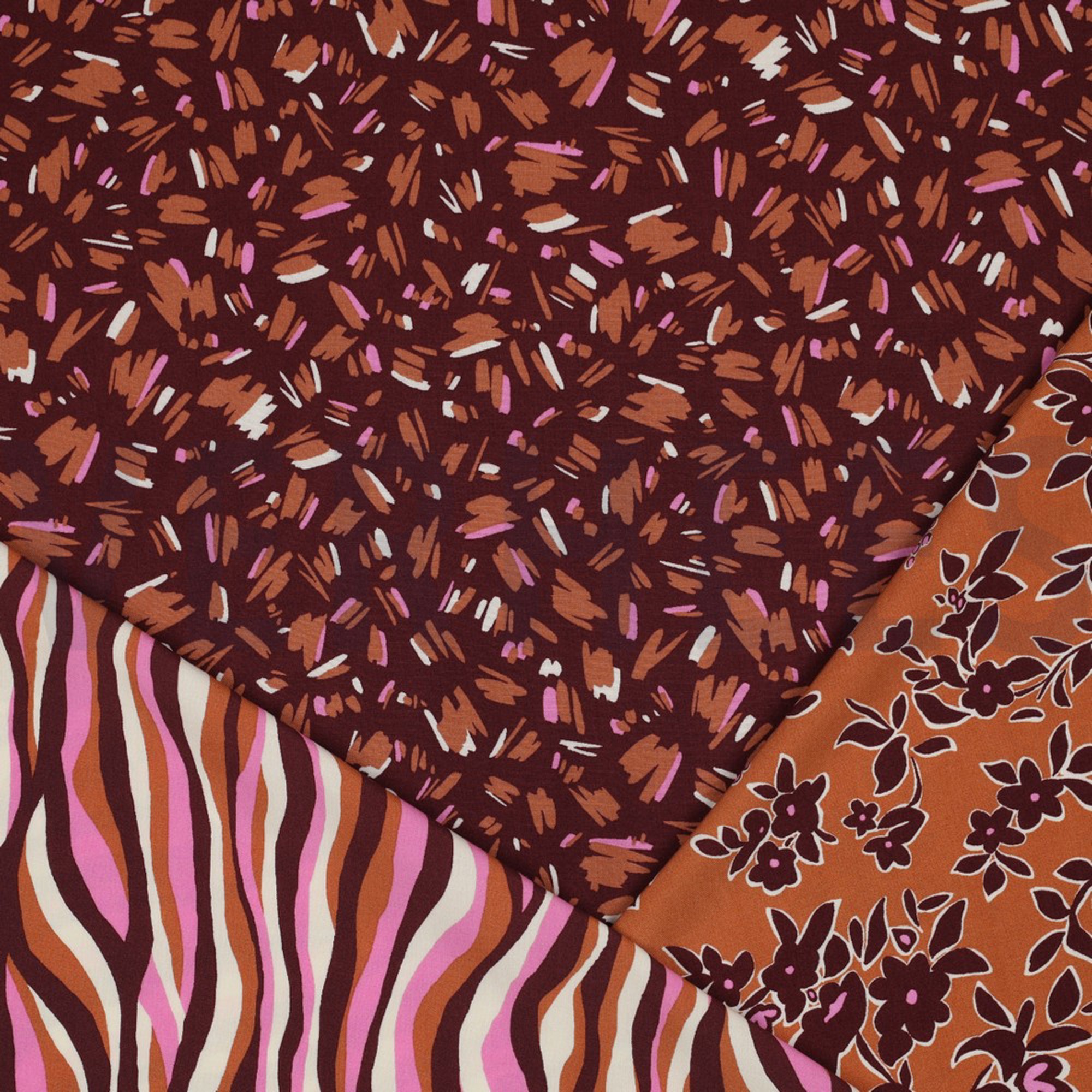 RADIANCE FLOWERS AND STRIPES WINE RED (high resolution) #2