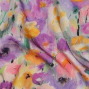 VISCOSE SATIN DIGITAL FLOWERS LAVENDER (thumbnail) #2