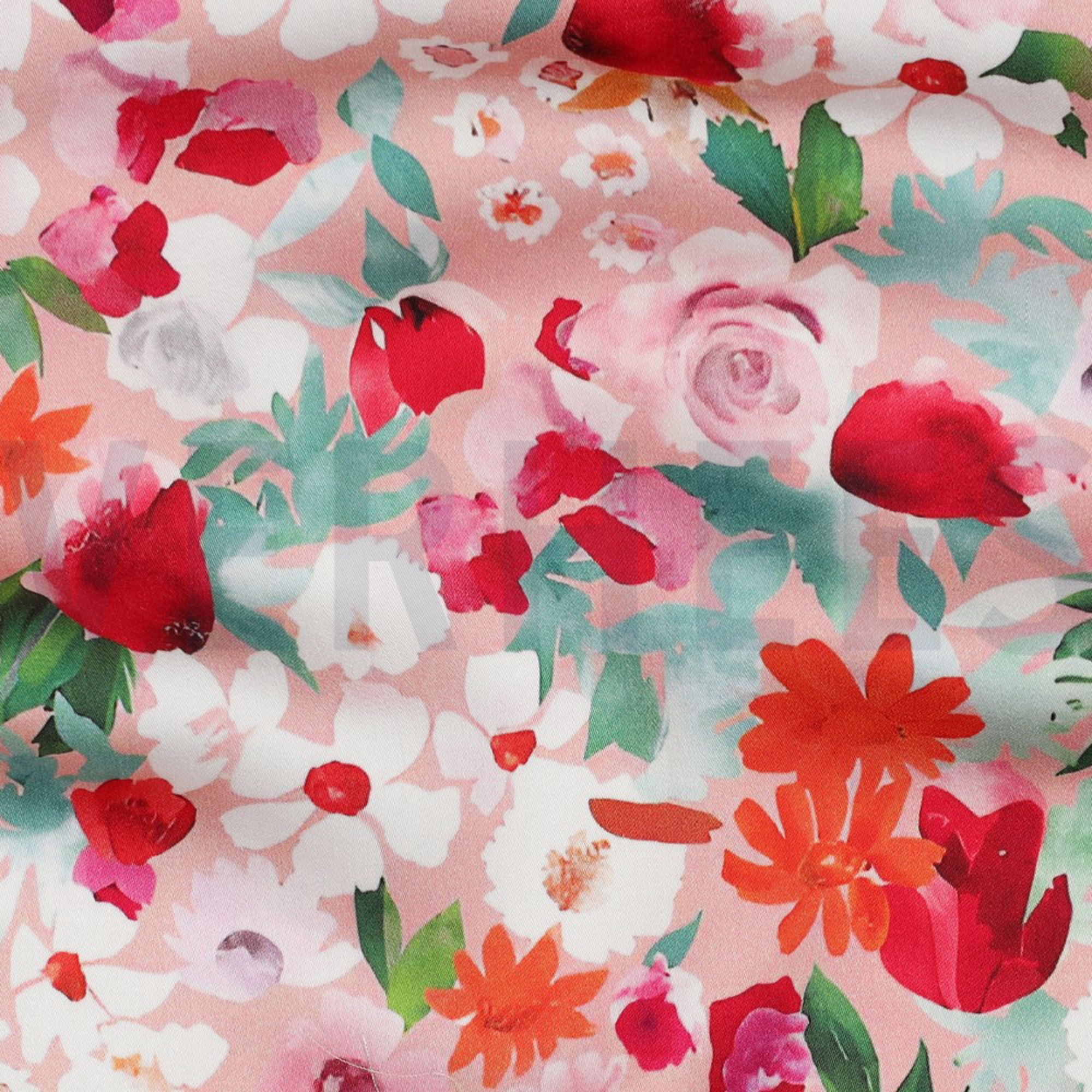 VISCOSE SATIN DIGITAL FLOWERS LIGHT PINK (high resolution) #2