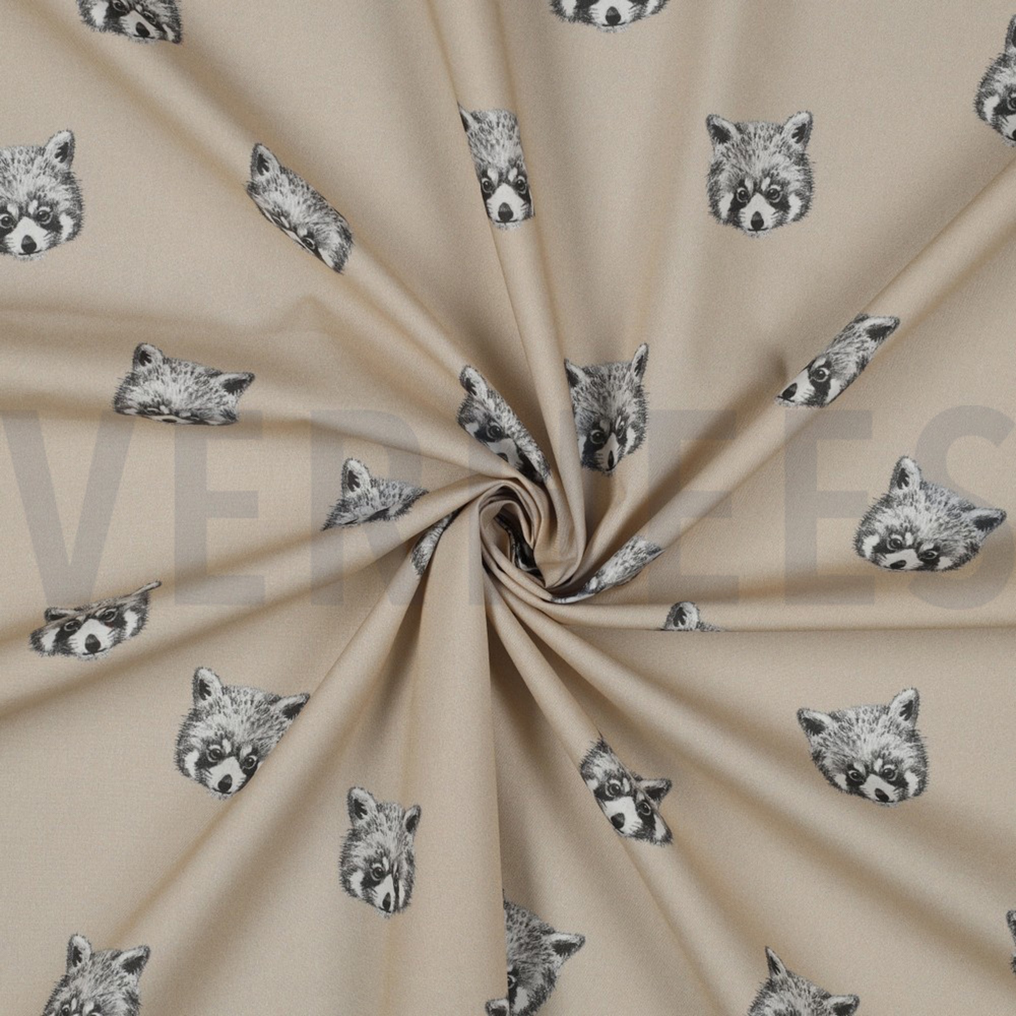 FINE POPLIN DIGITAL RED PANDA SAND (high resolution) #2
