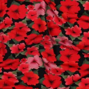 VISCOSE JERSEY DIGITAL FLOWERS RED (thumbnail) #2