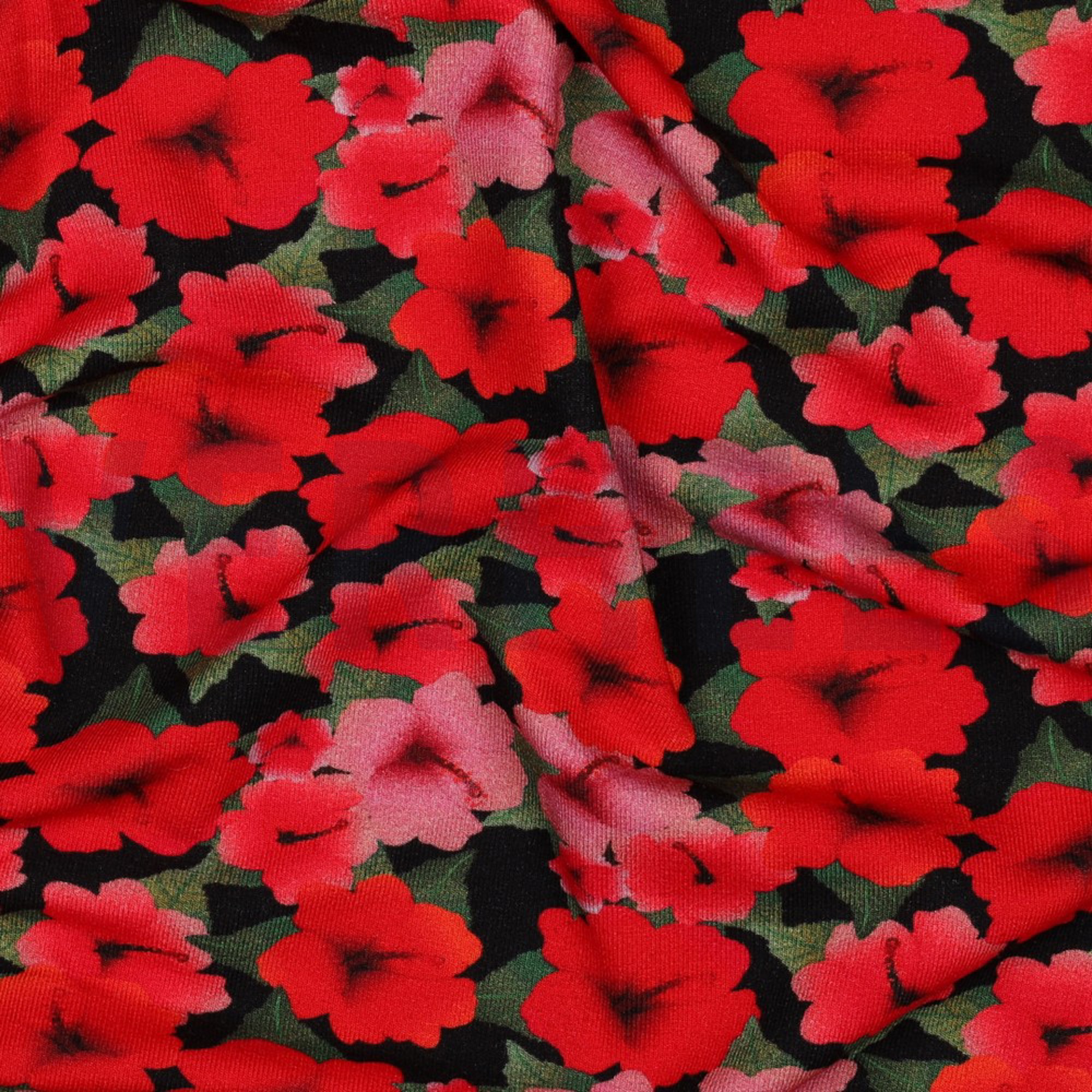 VISCOSE JERSEY DIGITAL FLOWERS RED (high resolution) #2