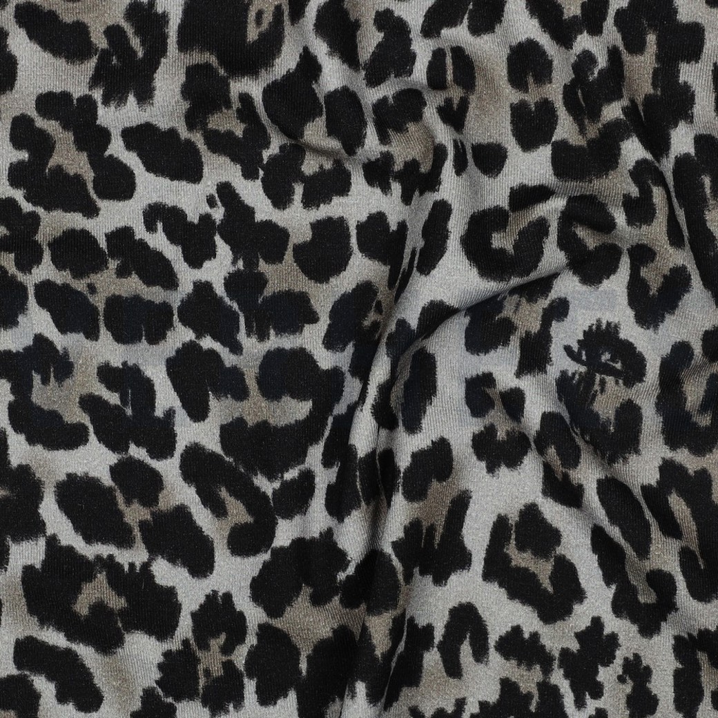 VISCOSE JERSEY DIGITAL ANIMAL SKIN BLACK #2