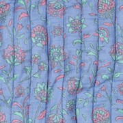 STEPPED DOUBLE GAUZE FLOWERS 2-SIDED LIGHT BLUE/MINT (thumbnail) #2