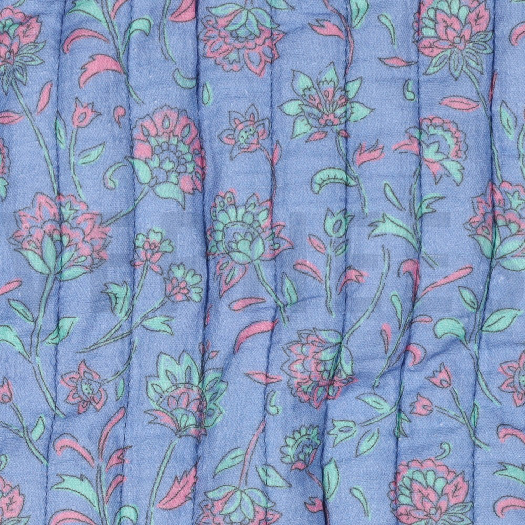 STEPPED DOUBLE GAUZE FLOWERS 2-SIDED LIGHT BLUE/MINT (high resolution) #2