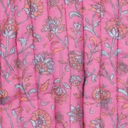 STEPPED DOUBLE GAUZE FLOWERS 2-SIDED FUCHSIA/LIGHT BLUE (thumbnail) #2