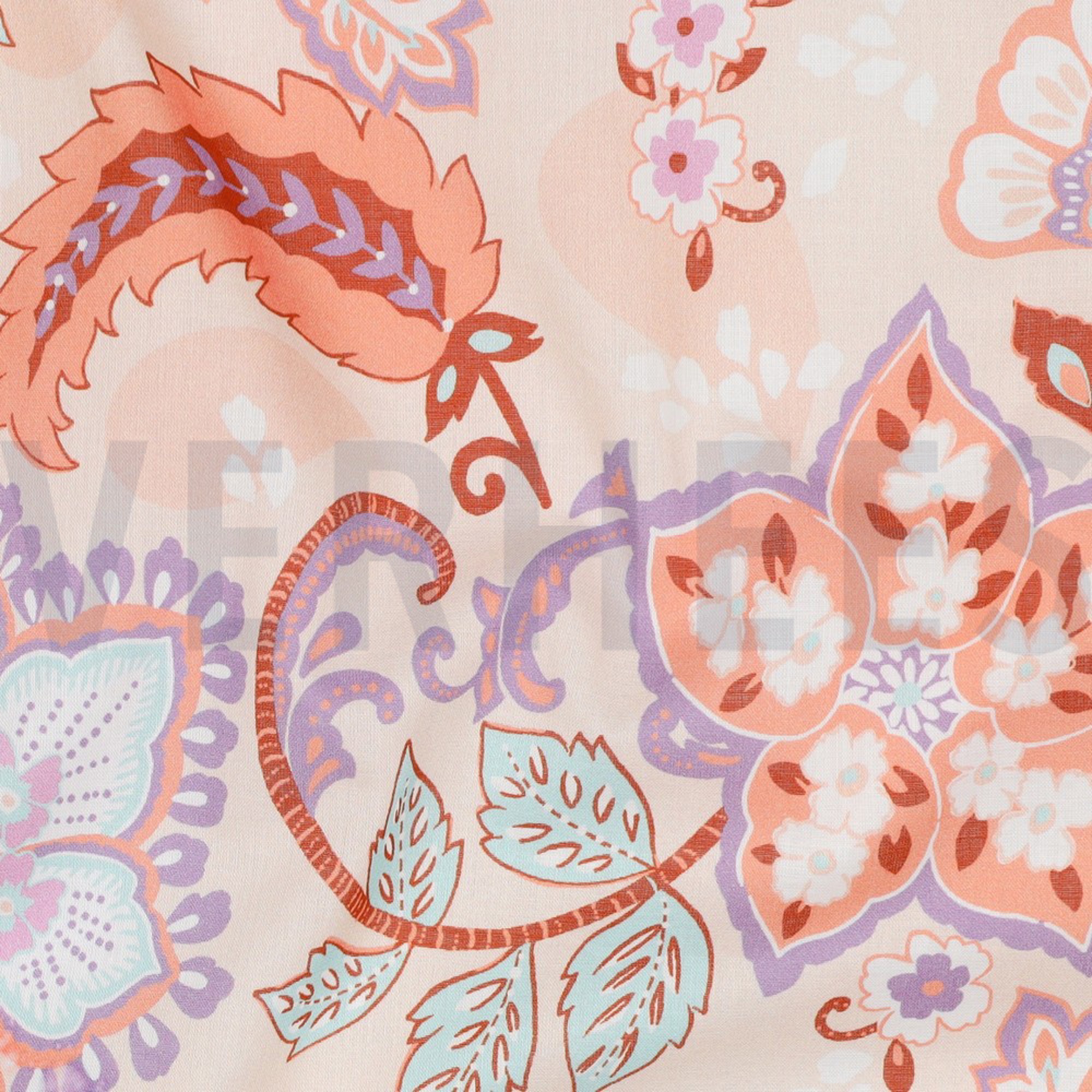 COTTON VOILE STELLA NERIDA HANSEN CORAL (high resolution) #2