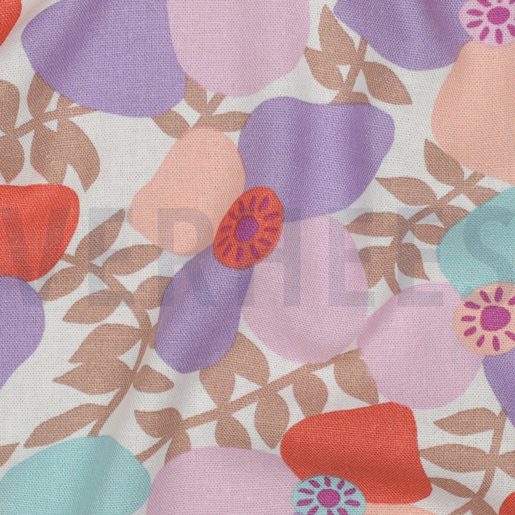 LINEN VISCOSE LEMA POPPIES NERIDA HANSEN OFF-WHITE #2