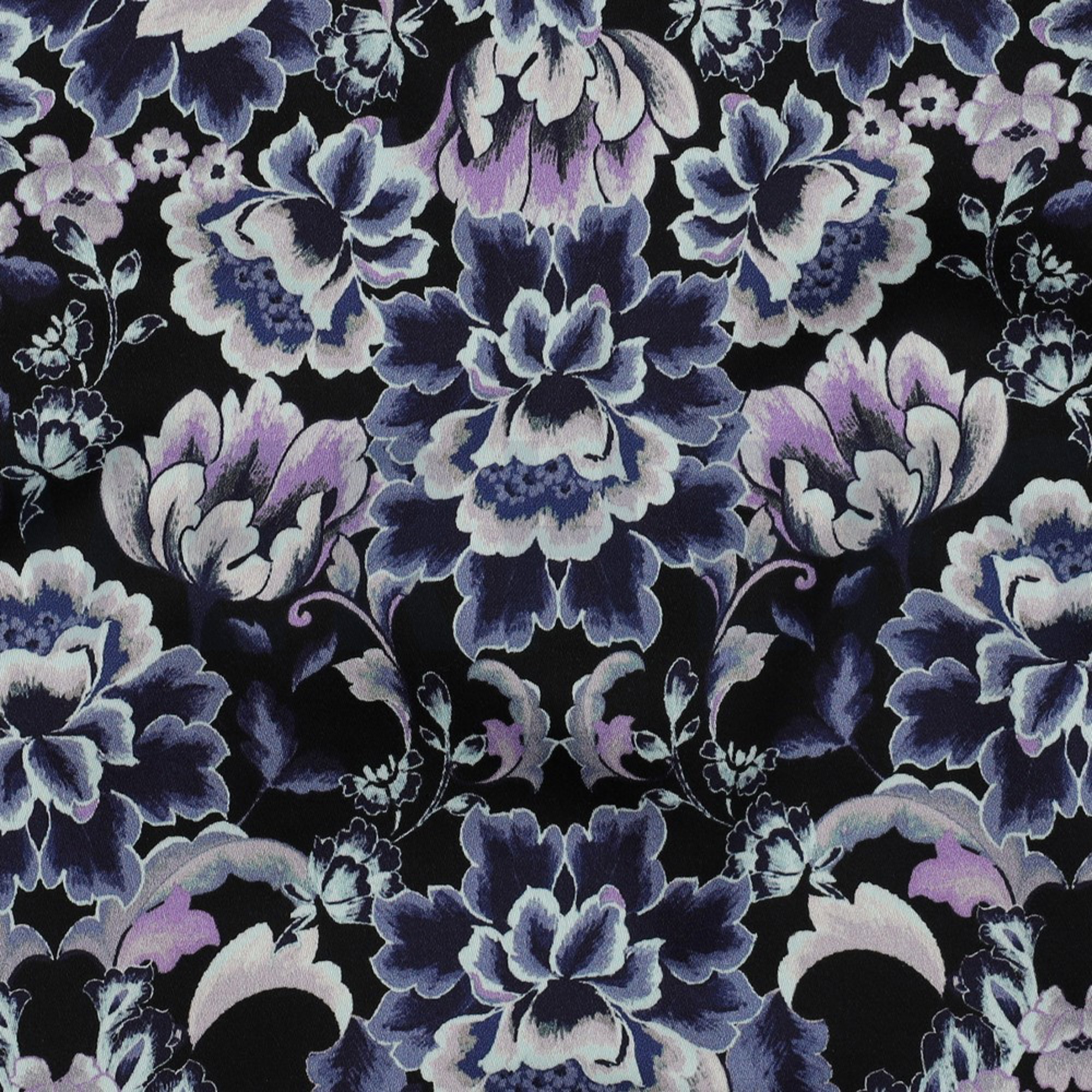 COTTON SATIN DIGITAL FLOWERS BLACK (high resolution) #2