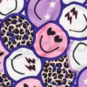 FRENCH TERRY DIGITAL HAPPY FACES PURPLE (thumbnail) #2