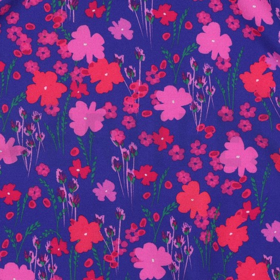 LENZING™ ECOVERO™ DIGITAL BLUMEN KOBALTBLAU #7