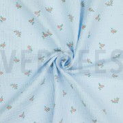 DOUBLE GAUZE FLOWERS LIGHT BLUE (thumbnail) #2