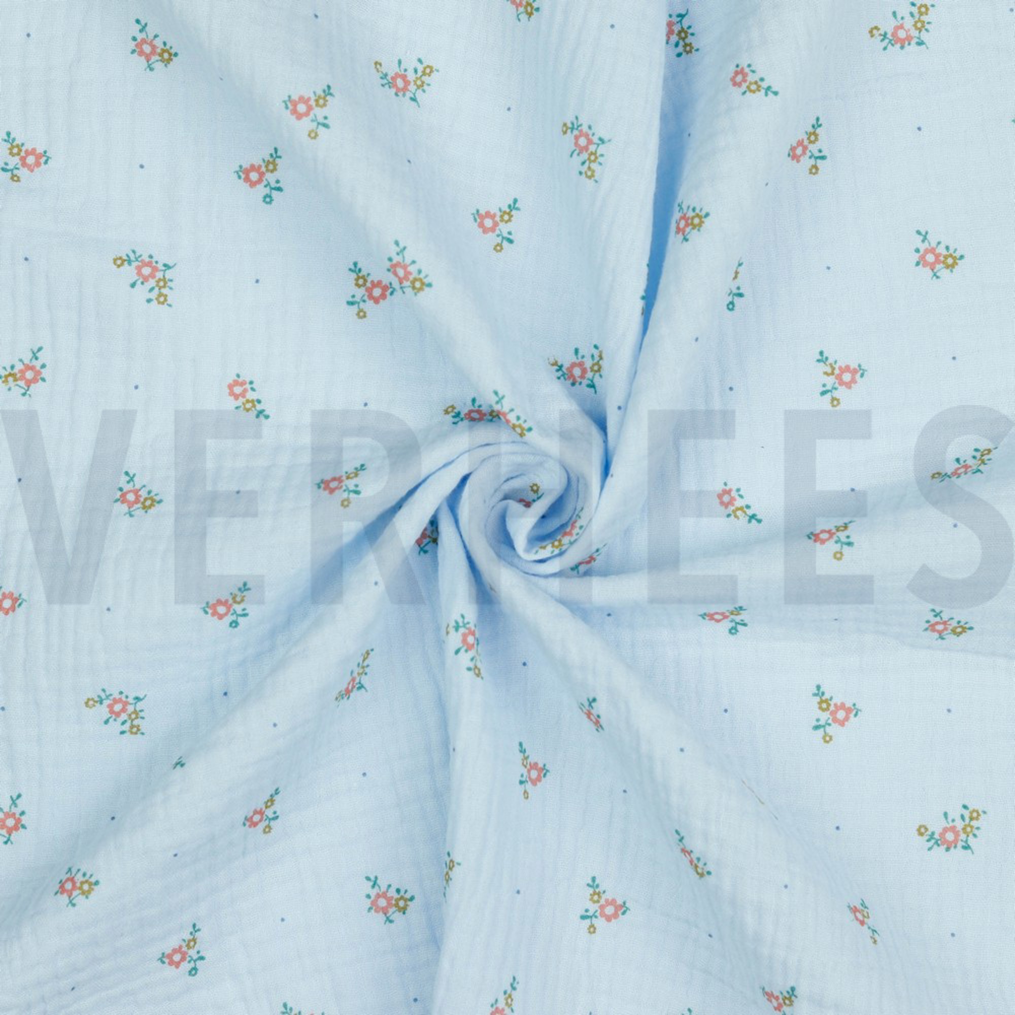 DOUBLE GAUZE FLOWERS LIGHT BLUE (high resolution) #2