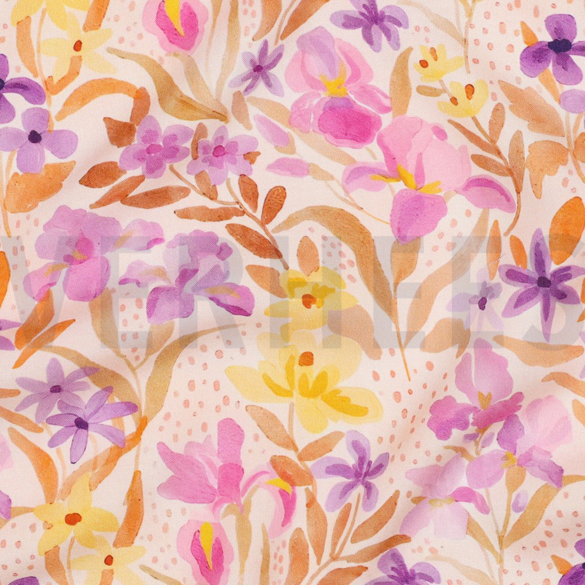 LENZING ECOVERO DIGITAL FLOWERS PEACH (high resolution) #2