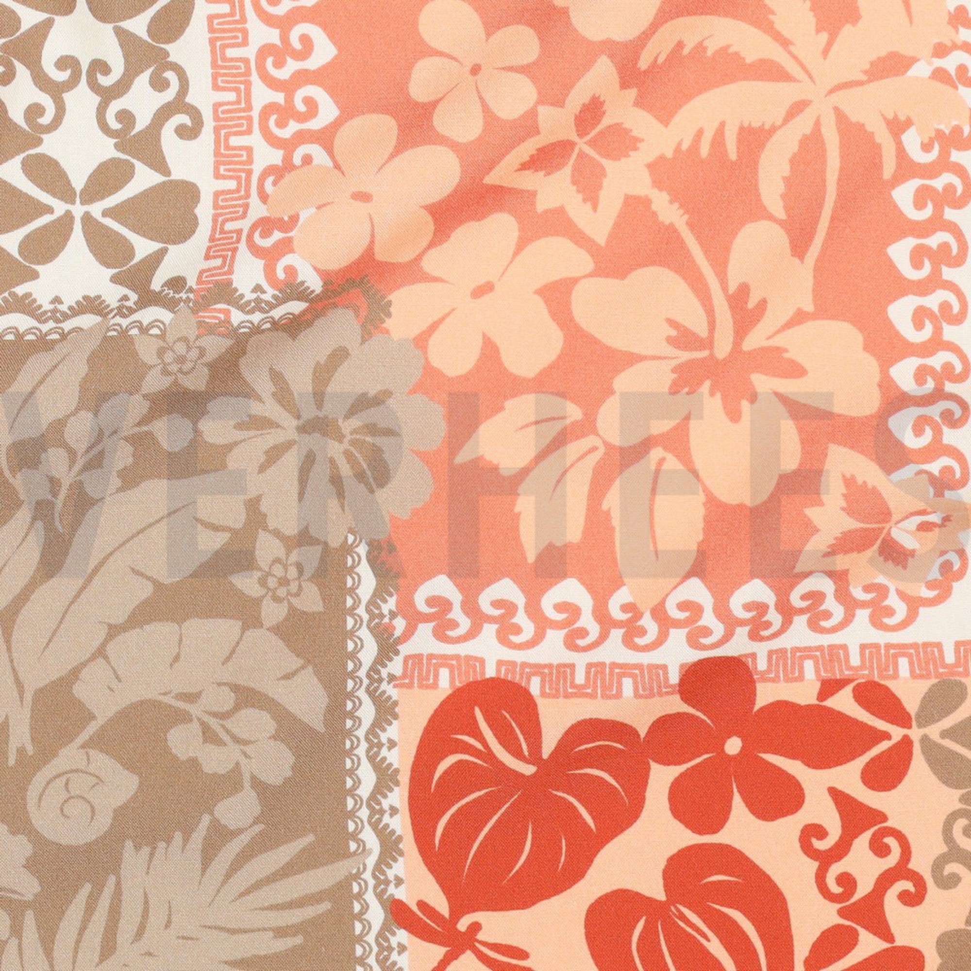 LENZING ECOVERO FLOWERS PATCHWORK PEACH (high resolution) #2