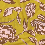 LENZING ECOVERO FLOWERS OCHRE (thumbnail) #2