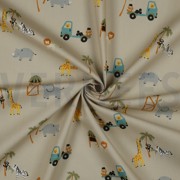 FINE POPLIN SAFARI ANIMALS CAMEL (thumbnail) #2