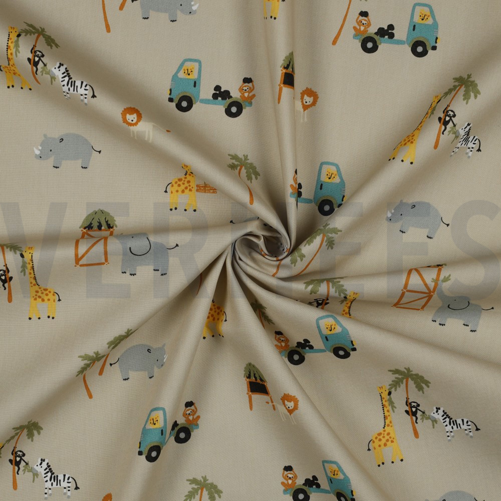 FINE POPLIN SAFARI ANIMALS CAMEL (high resolution) #2
