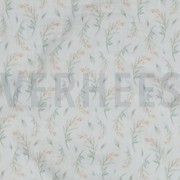 DOUBLE GAUZE DIGITAL LEAVES WHITE (thumbnail) #2