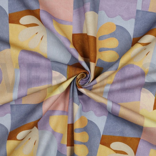 TOILE DÉCORATION DIGITAL ABSTRAIT BLEU TIFFANY #7