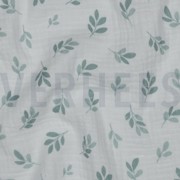 DOUBLE GAUZE LEAVES SAGE (thumbnail) #2