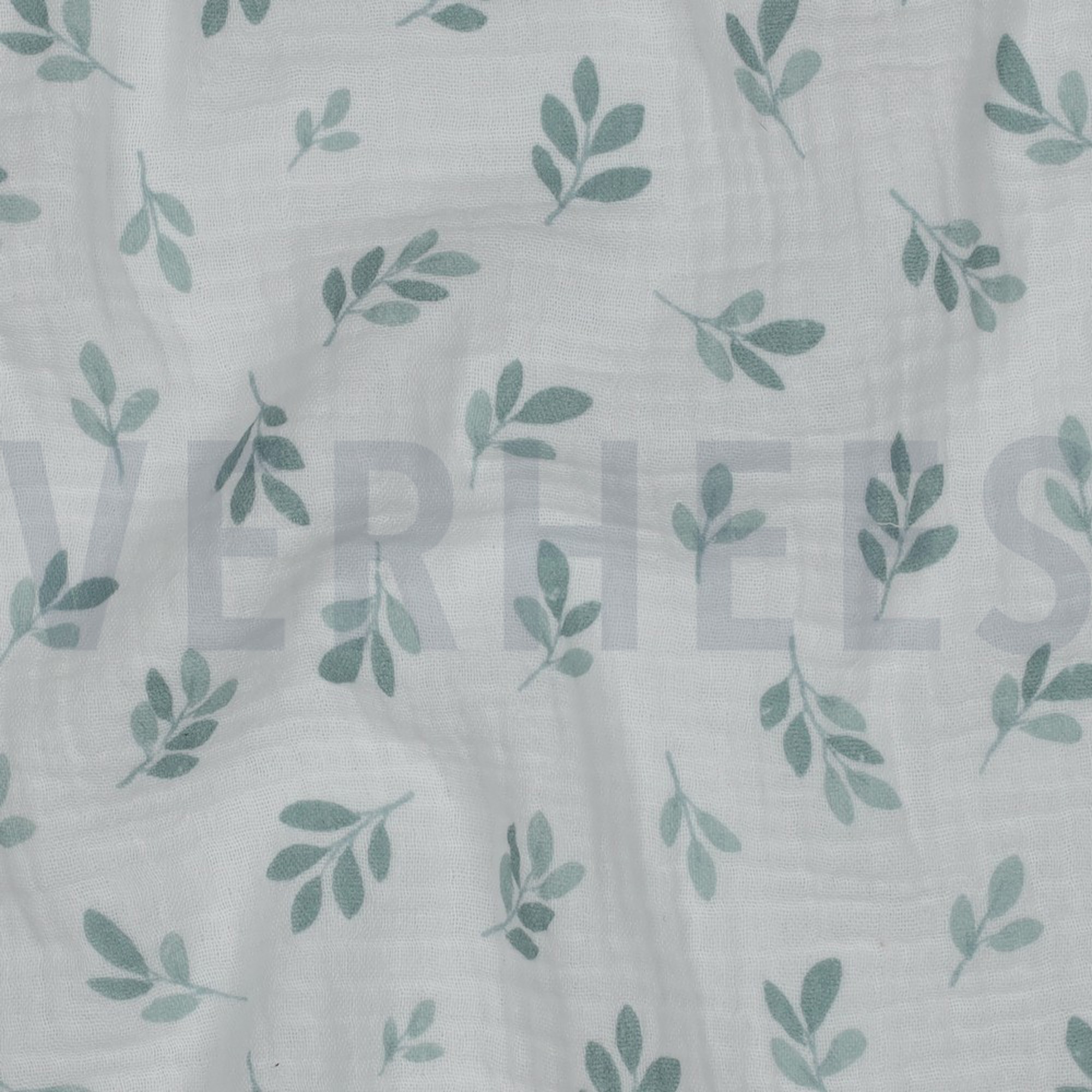 DOUBLE GAUZE LEAVES SAGE (high resolution) #2
