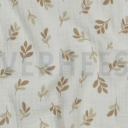 DOUBLE GAUZE LEAVES TAUPE (thumbnail) #2