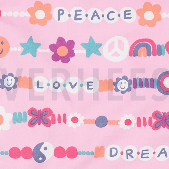 FINE POPLIN LOVE LIGHT PINK #7