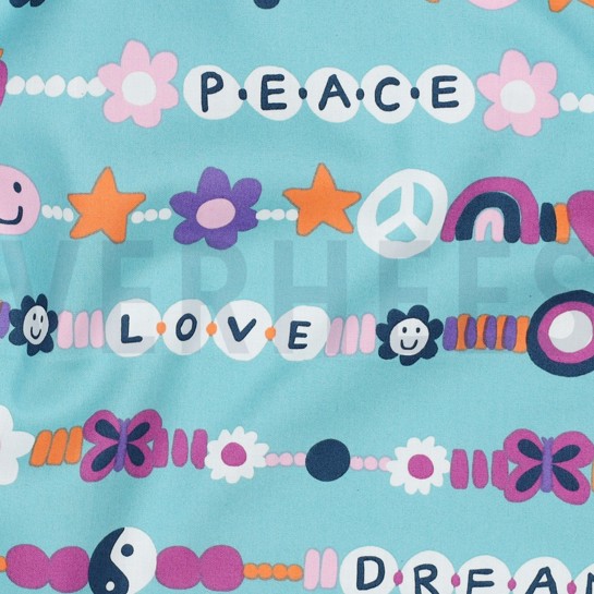 FINE POPLIN LOVE LIGHT PETROL #7