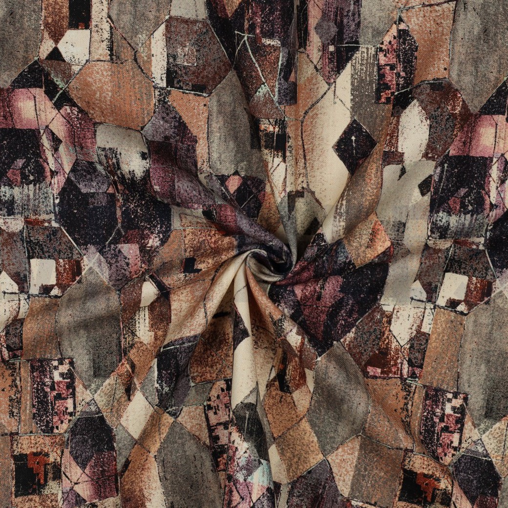 CANVAS DIGITAL GEOMETRIC BROWN #2