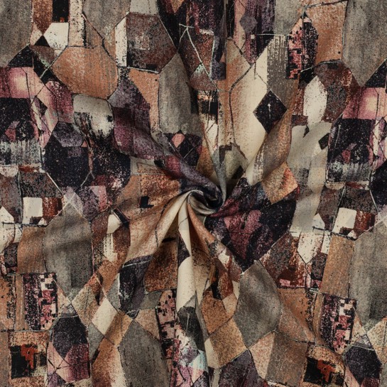 CANVAS DIGITAL GEOMETRISCH BRAUN #7