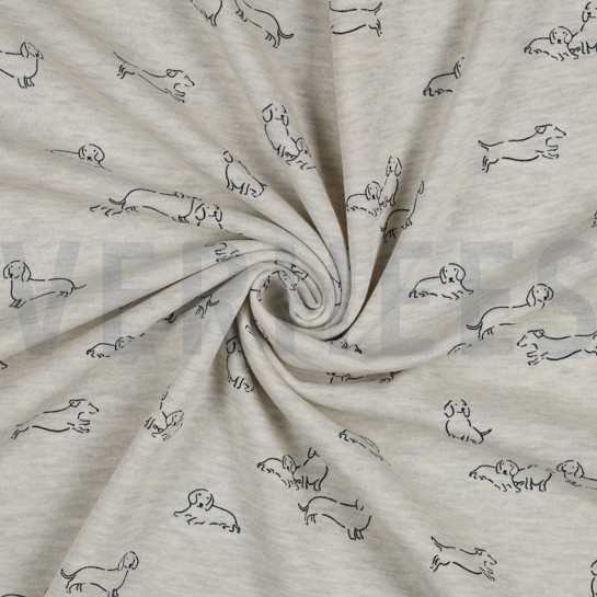 SWEAT MELANGE HUNDE ECRU MELIERT #7