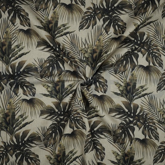 CANVAS DIGITAL TROPICAL LEAVES LINEN #7