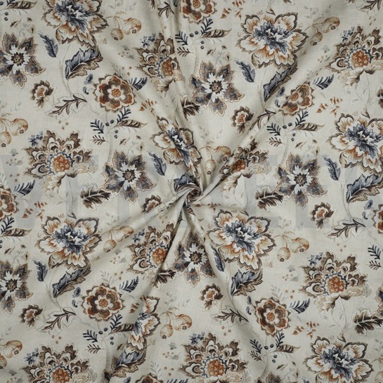 CANVAS DIGITAL FLOWERS LINEN #7