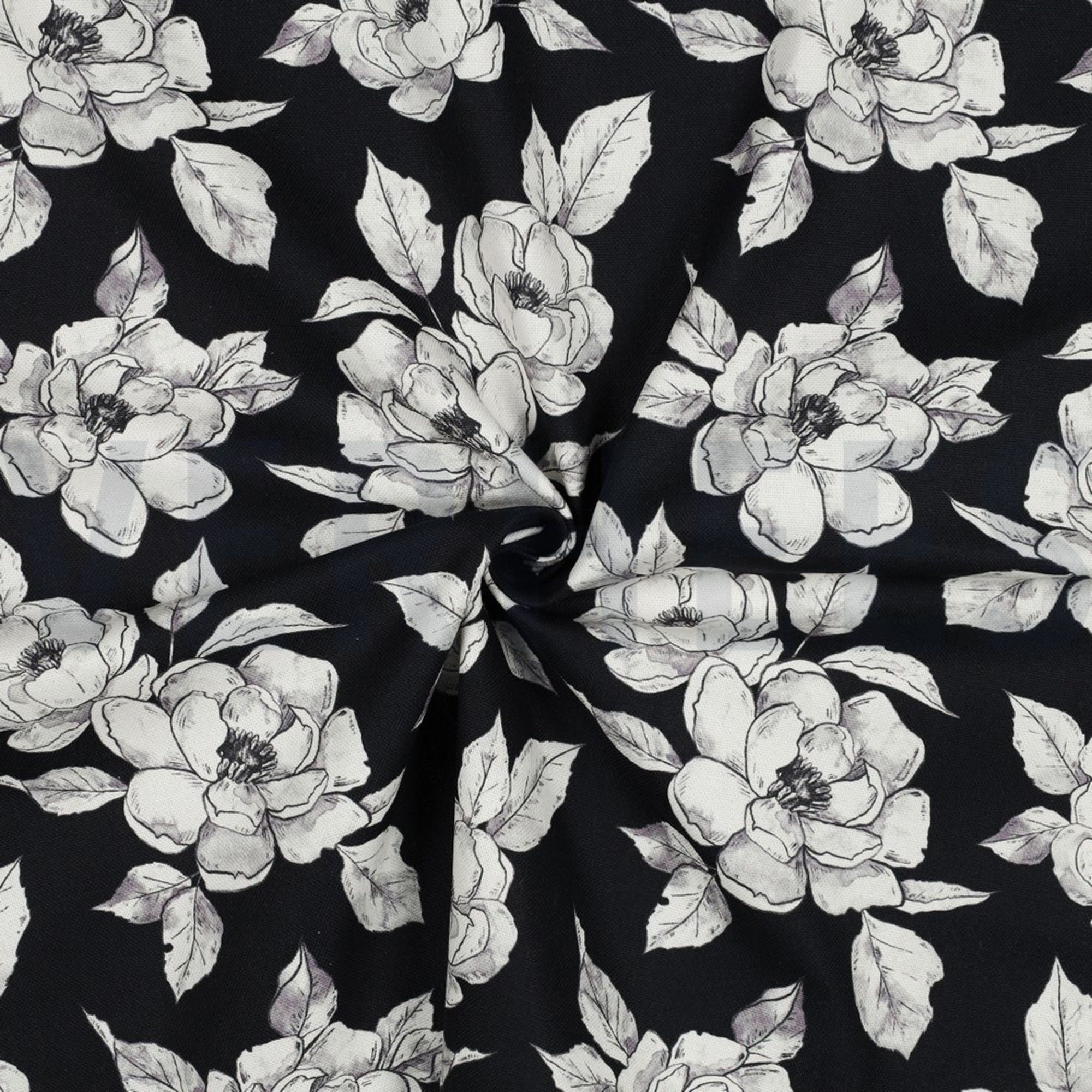 CANVAS DIGITAL FLOWERS BLACK (high resolution) #2